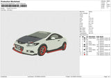 Honda Civic Embroidery File 6 size