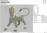 Houndoom Embroidery File 6 sizes