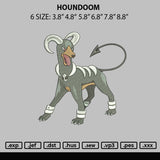 Houndoom Embroidery File 6 sizes