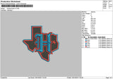 Houston1401b Embroidery File 6 sizes