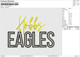 Hubbs Eagle Embroidery File 6 size
