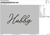 Hubby Embroidery File 6 sizes