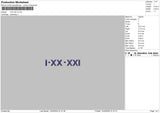 Roman Numerals 1402 Embroidery File 6 sizes