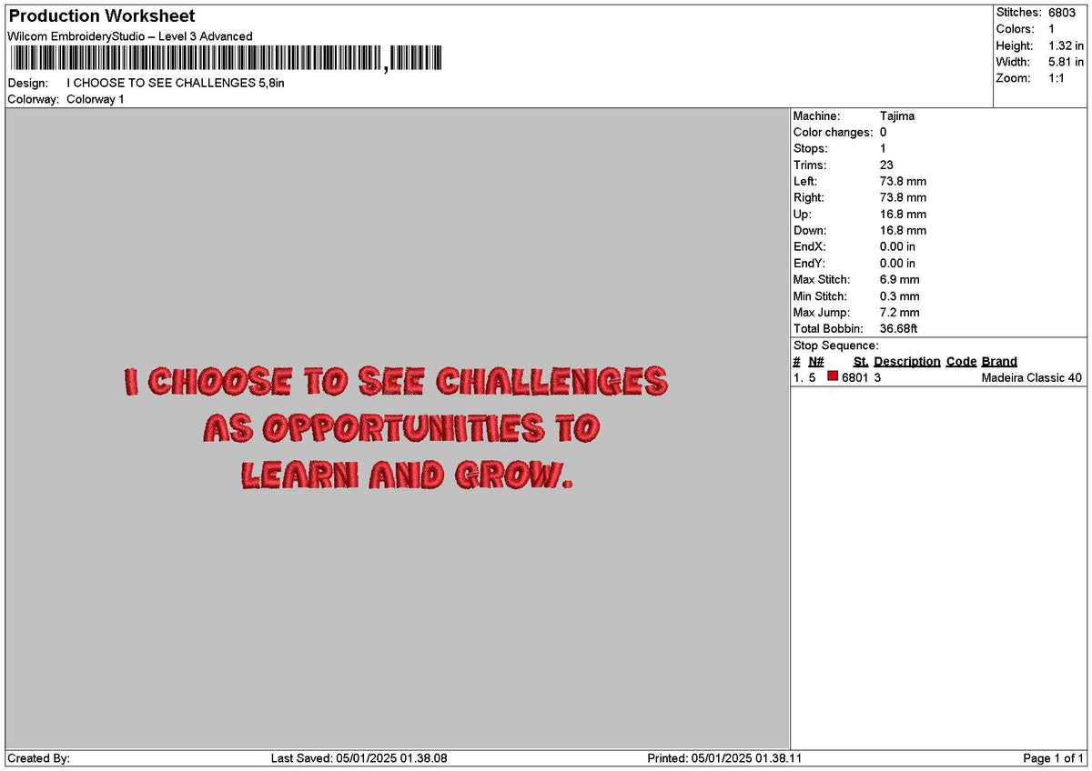 Choosetext 02 Embroidery File 6 sizes
