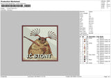 Stont Square Embroiery File 6 sizes