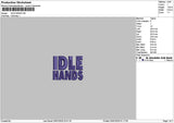 Idletext Embroidery File 6 sizes