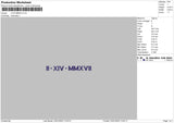 Romans Text 01 Embroidery File 6 sizes