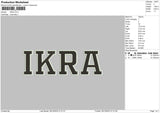 Ikra Embroidery File 6 sizes