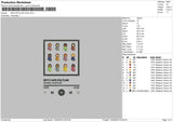 Player Song 01 Embroidery File 6 sizes