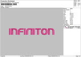Infinitiontext Embroidery File 6 sizes