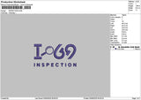 Inspectiontext Embroidery File 6 sizes