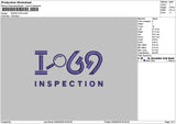Inspectiontext Embroidery File 6 sizes