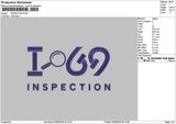 Inspectiontext Embroidery File 6 sizes