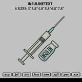 Insulinetext Embroidery File 6 sizes