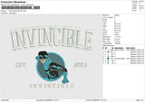 INVINCIBLE BLUE Embroidery File 6 size