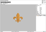 Logo  Flower 1610 Embroidery File 6 sizes