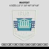 Iruotext Embroidery File 6 sizes