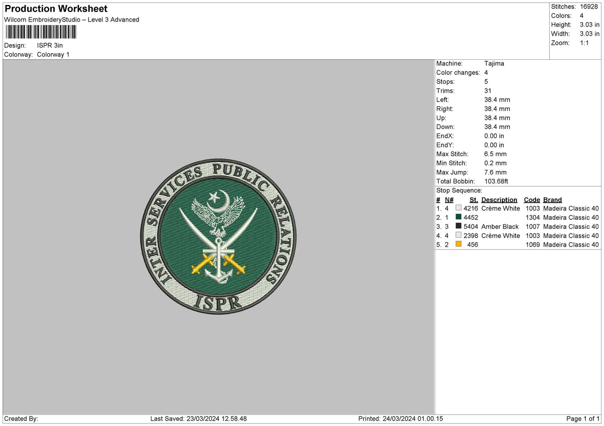 Servicecircle Embroidery File 6 sizes