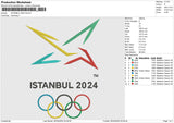 ISTANBUL 2024 Embroidery File 6 size