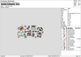 Snowtext 1812 Embroidery File 6 sizes