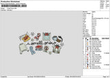 Snowtext 1812 Embroidery File 6 sizes