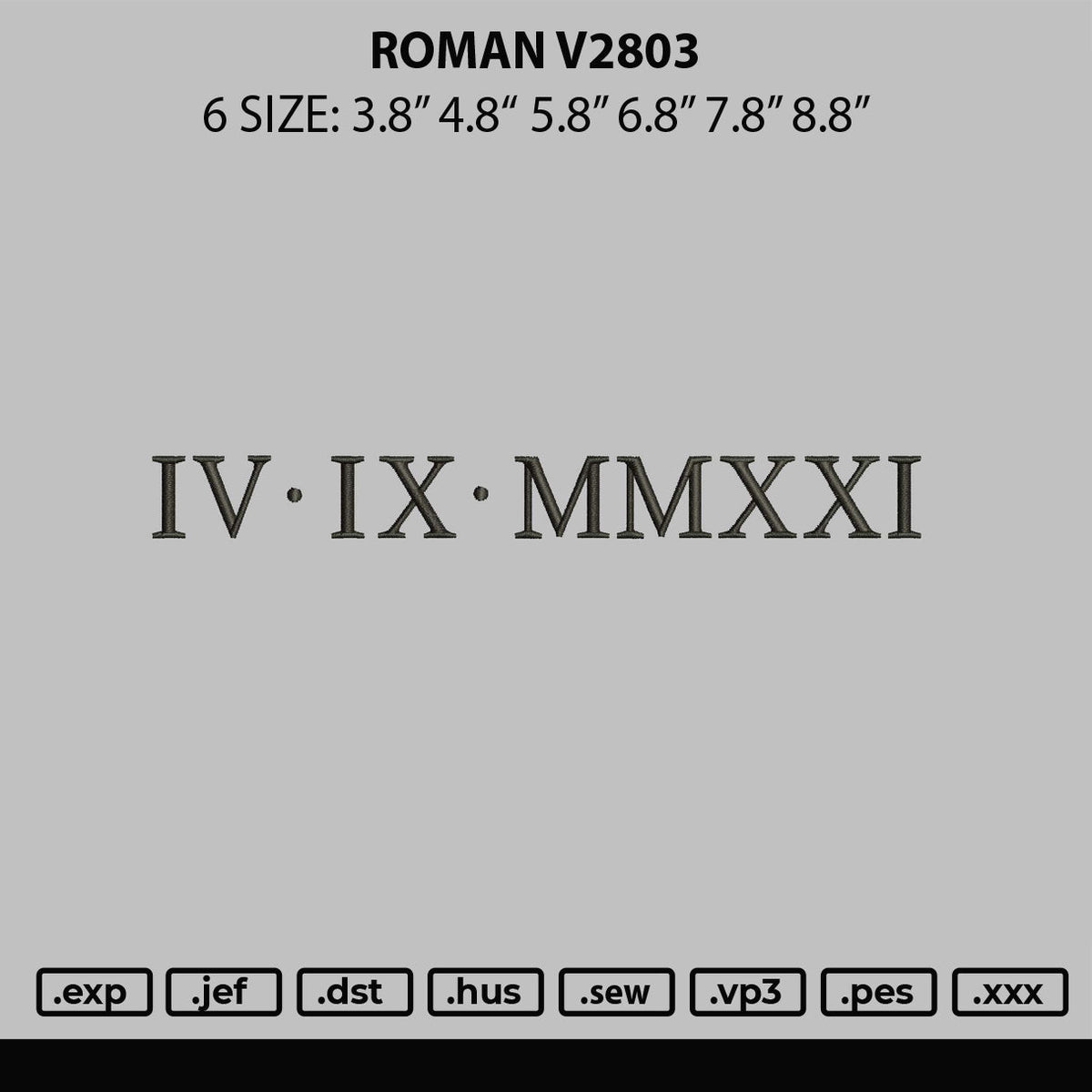 Roman V2803 Embroidery
