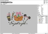 Pumpkin Mouse Embroidery File 6 sizes