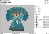 I Am Here Embroidery File 6 sizes