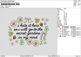 Hate It Text V2 Embroidery File 6 sizes