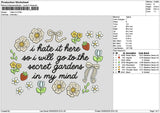 Hate It Text V2 Embroidery File 6 sizes