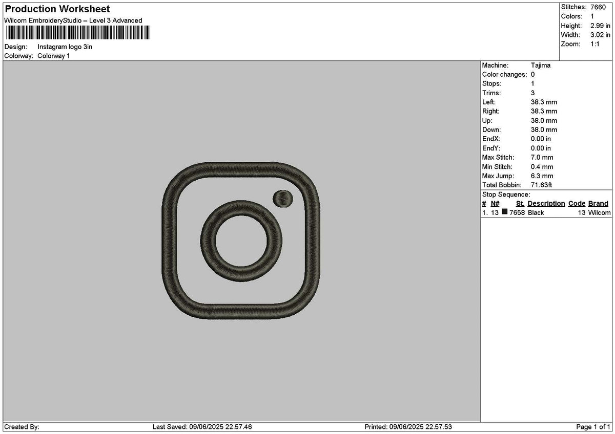 Ig Outline Embroidery File 6 sizes