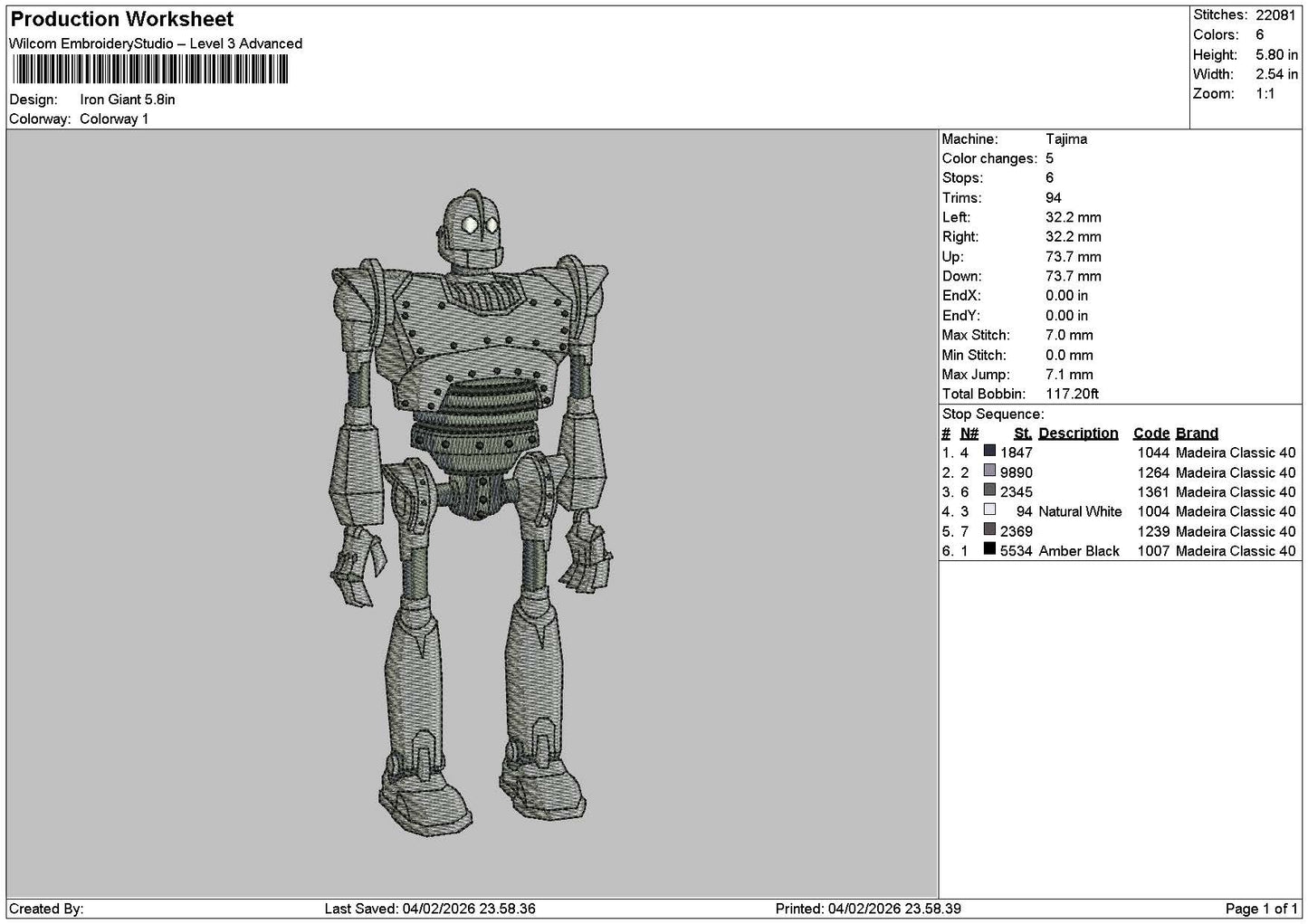 Iron and Head Embroidery 2 Files