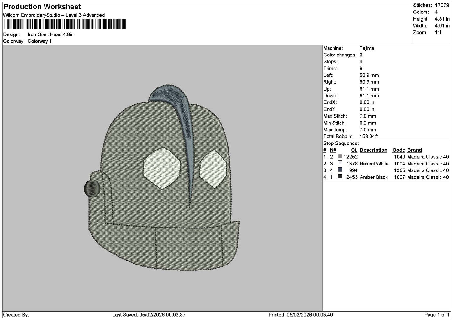 Iron and Head Embroidery 2 Files
