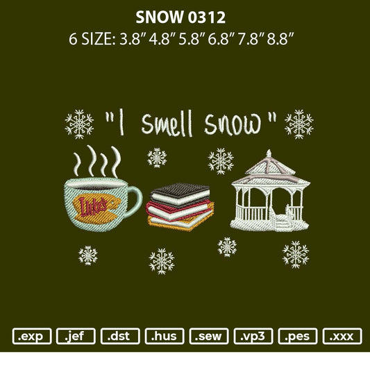 Snow 0312 Embroidery File 6 sizes