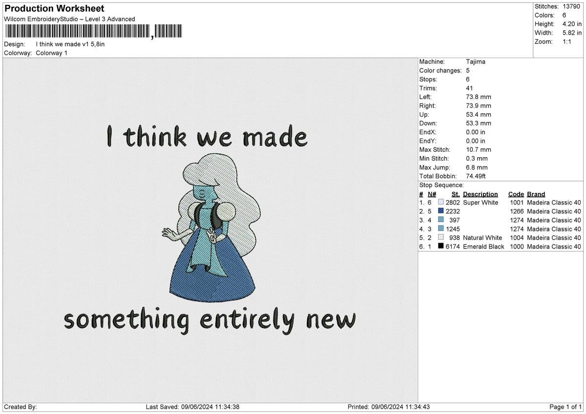 I think we made v1 Embroidery File 6 size