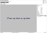I Wear Embroidery File 6 sizes