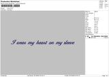 I Wear Embroidery File 6 sizes