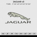 JAGUAR v3 Embroidery File 6 size
