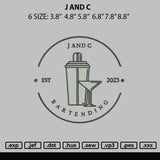 J And C Embroidery File 6 sizes