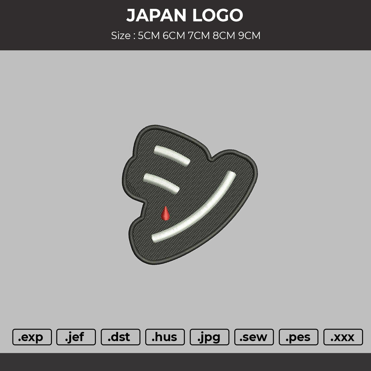 JAPAN LOGO Embroidery DESIGN File