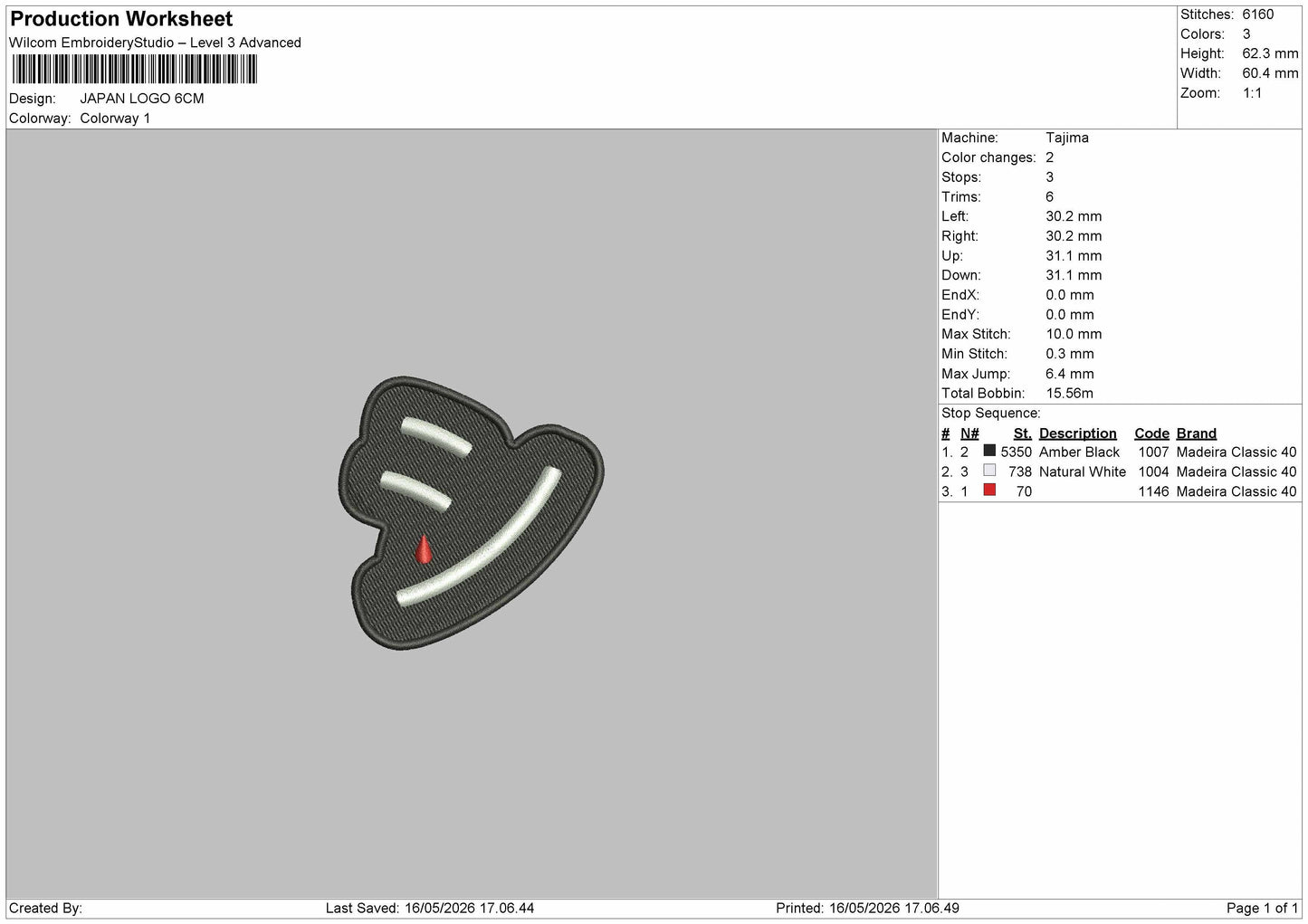 JAPAN LOGO Embroidery DESIGN File