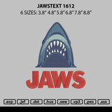 Jawstext 1612 Embroidery File 6 sizes