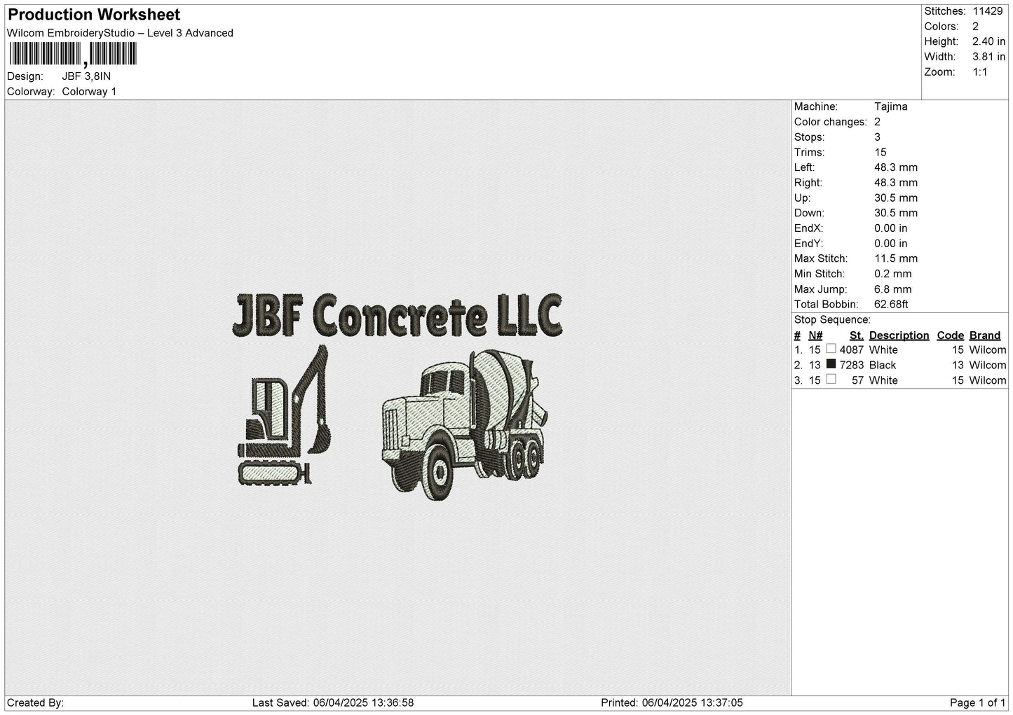 JBF Embroidery File 6 size