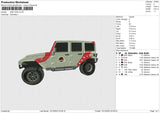 JEEP ONE Embroidery File 6 size