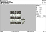 Jesustext 1105b Embroidery File 6 sizes