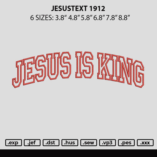 Jesustext 1912 Embroidery File 6 sizes