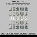 Jesustext 1105 Embroidery File 6 sizes