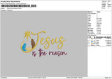 Jesustext 0311 Embroidery File 6 sizes