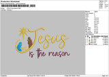 Jesustext 0311 Embroidery File 6 sizes