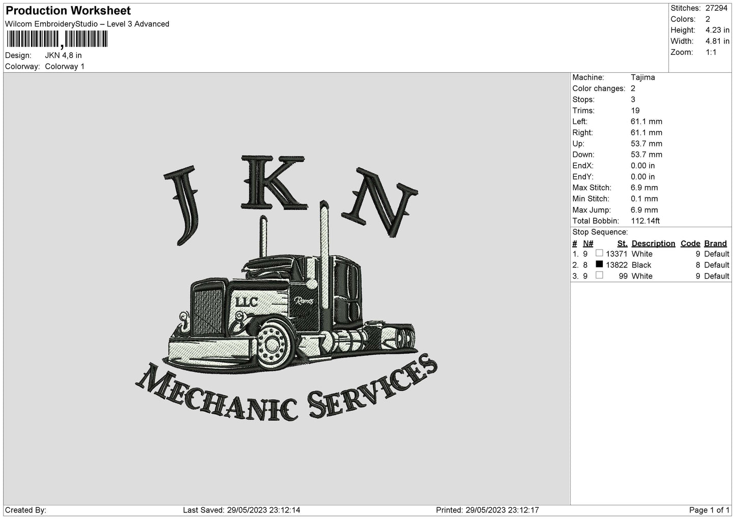 JKN Embroidery File 6 Size